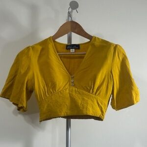 YELLOW CROP TOP